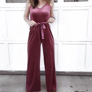 Velvet Jumpsuit Flash Sale
